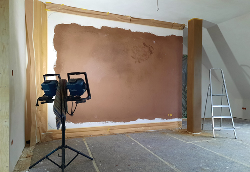Wandgestaltung mit Lehmputz